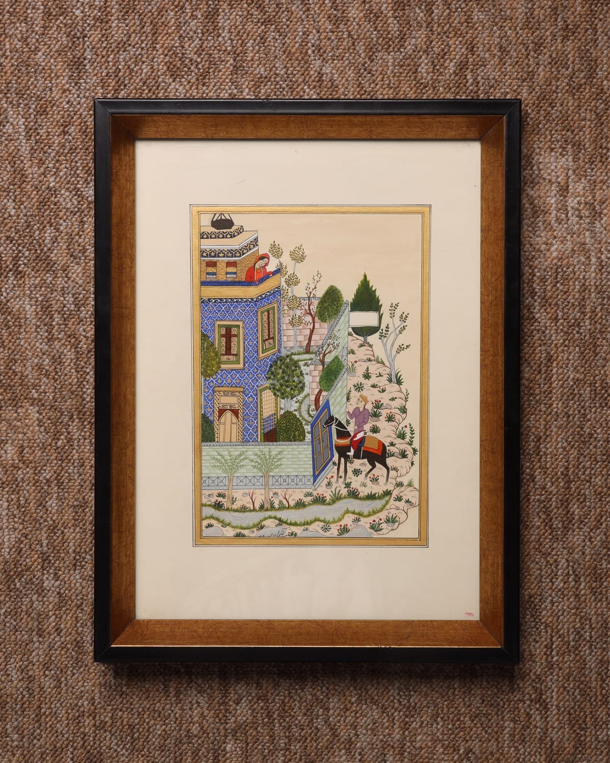 Khosrow Entering Shirin’s Palace Miniature Painting 1