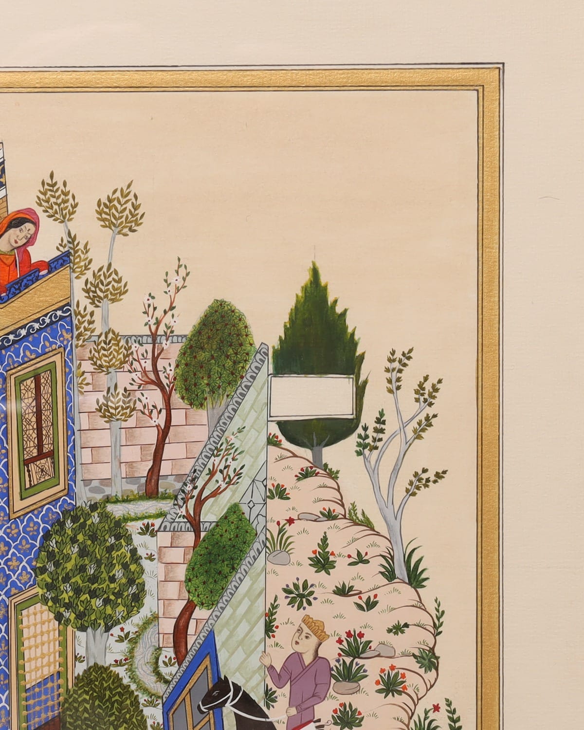 Khosrow Entering Shirin’s Palace Miniature Painting 4