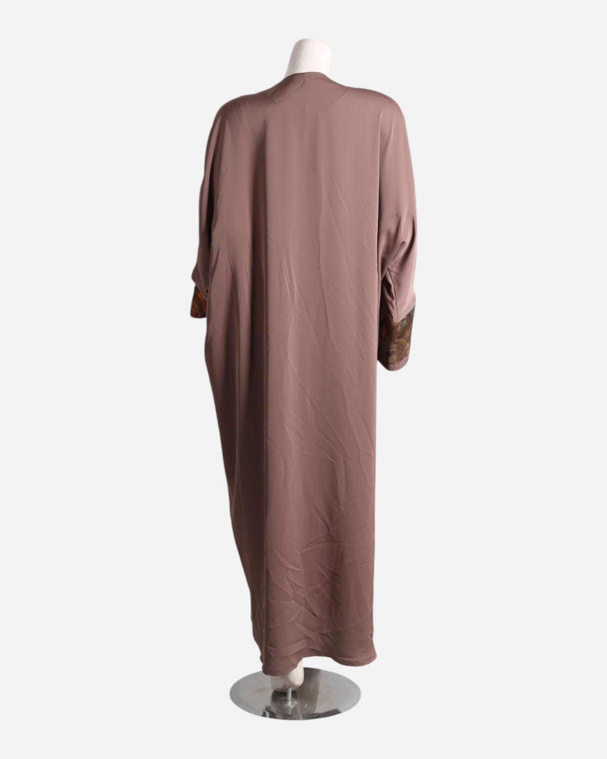 Brown & Silk Floral Embroidered Abaya 6