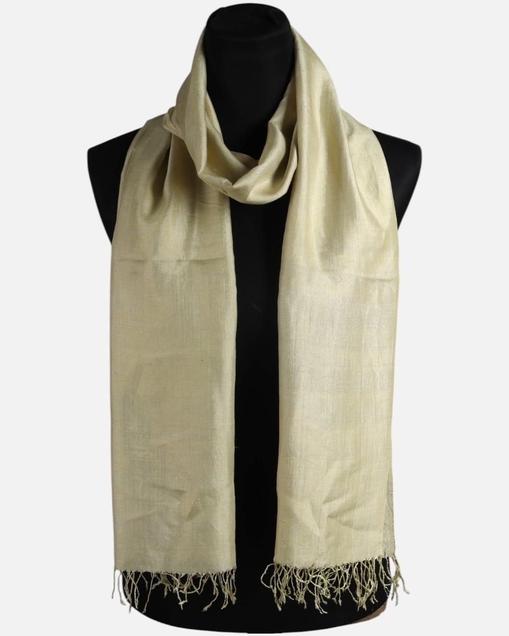 Champagne Ivory Pure Silk Shawl 3
