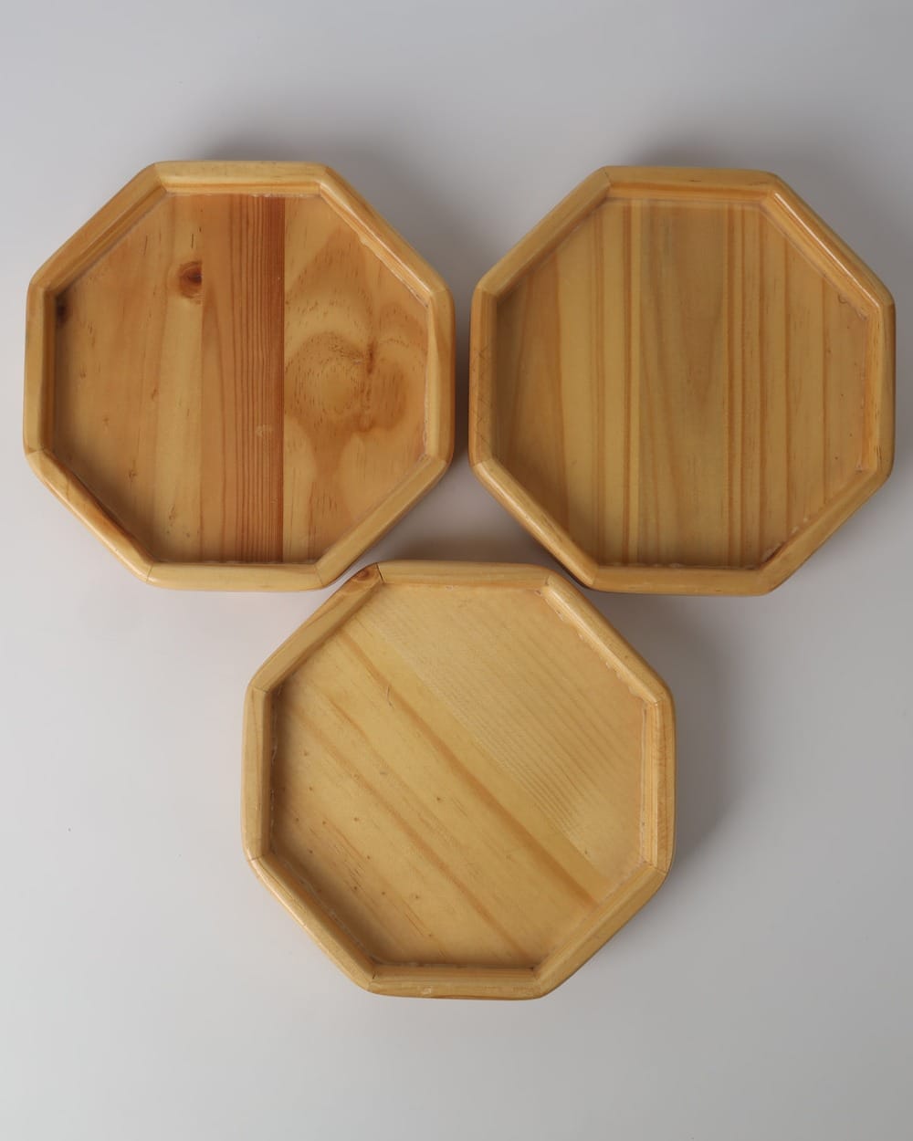 Handcrafted Wooden Chocolate Tray Set of 3 3