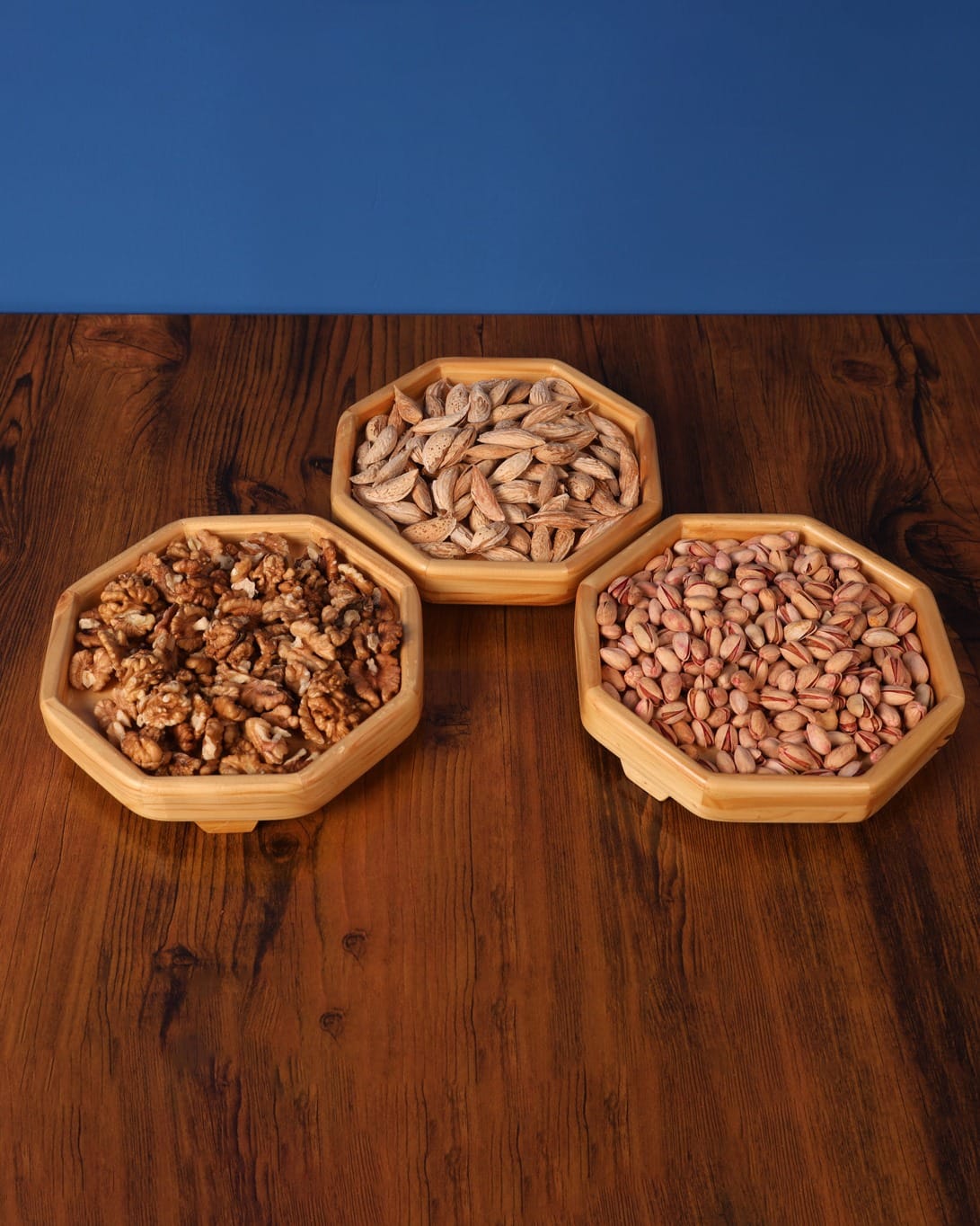 Handcrafted Wooden Chocolate Tray Set of 3 6