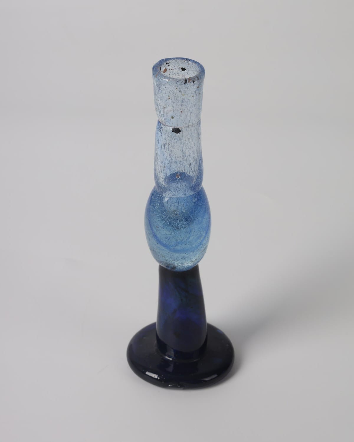 Blue Glass Candle Holder 2