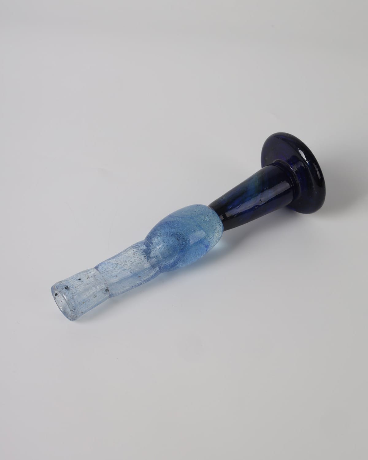 Blue Glass Candle Holder 3