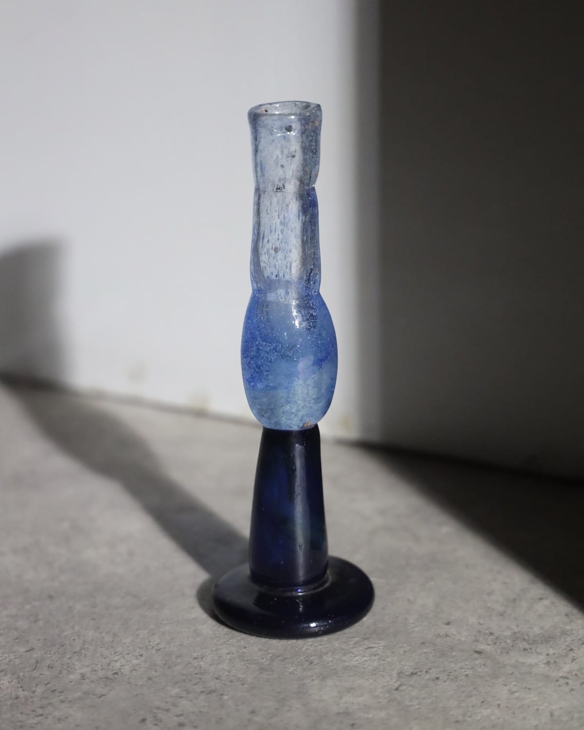 Blue Glass Candle Holder 4