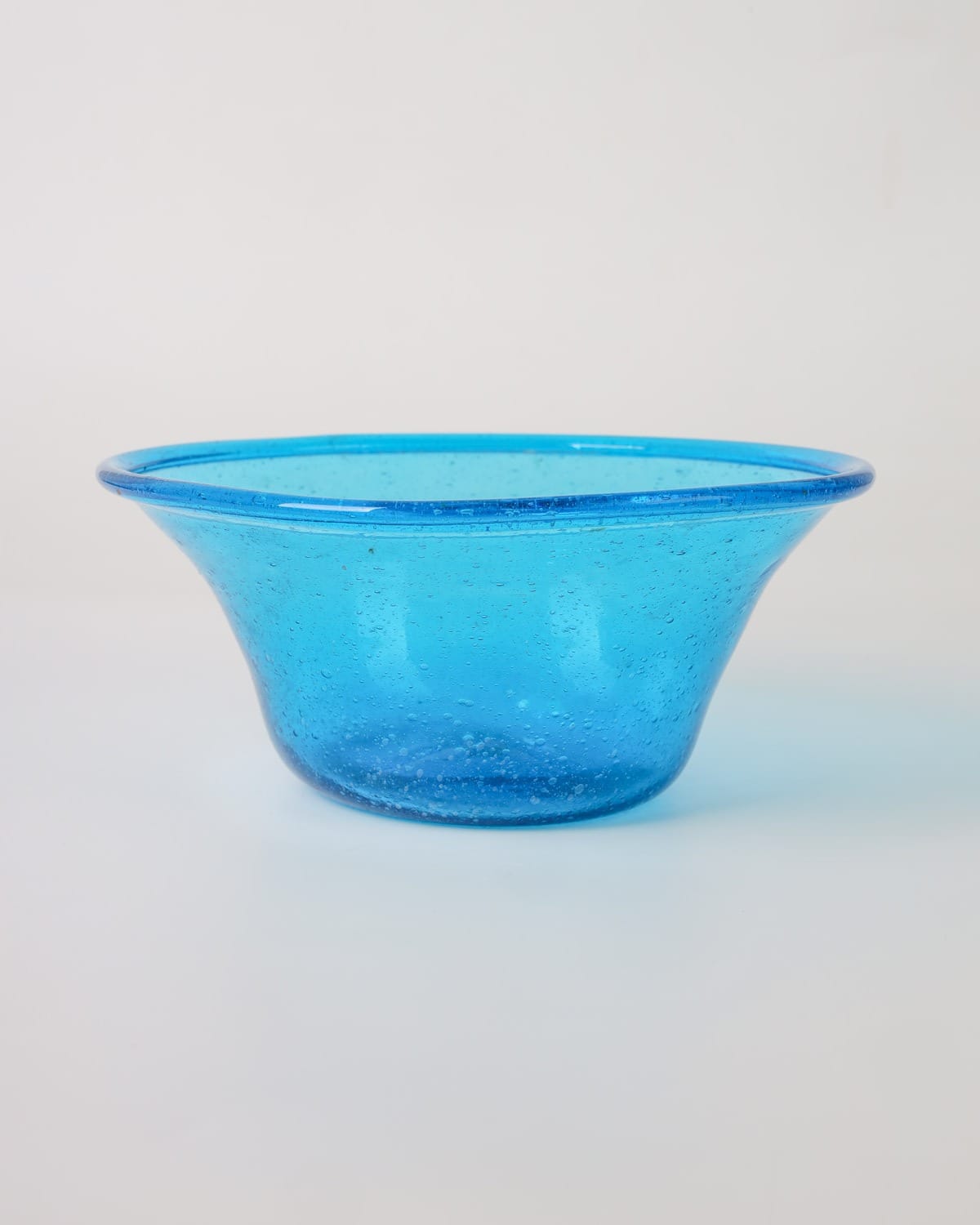 Sky Blue Glass Serving Bowl 1