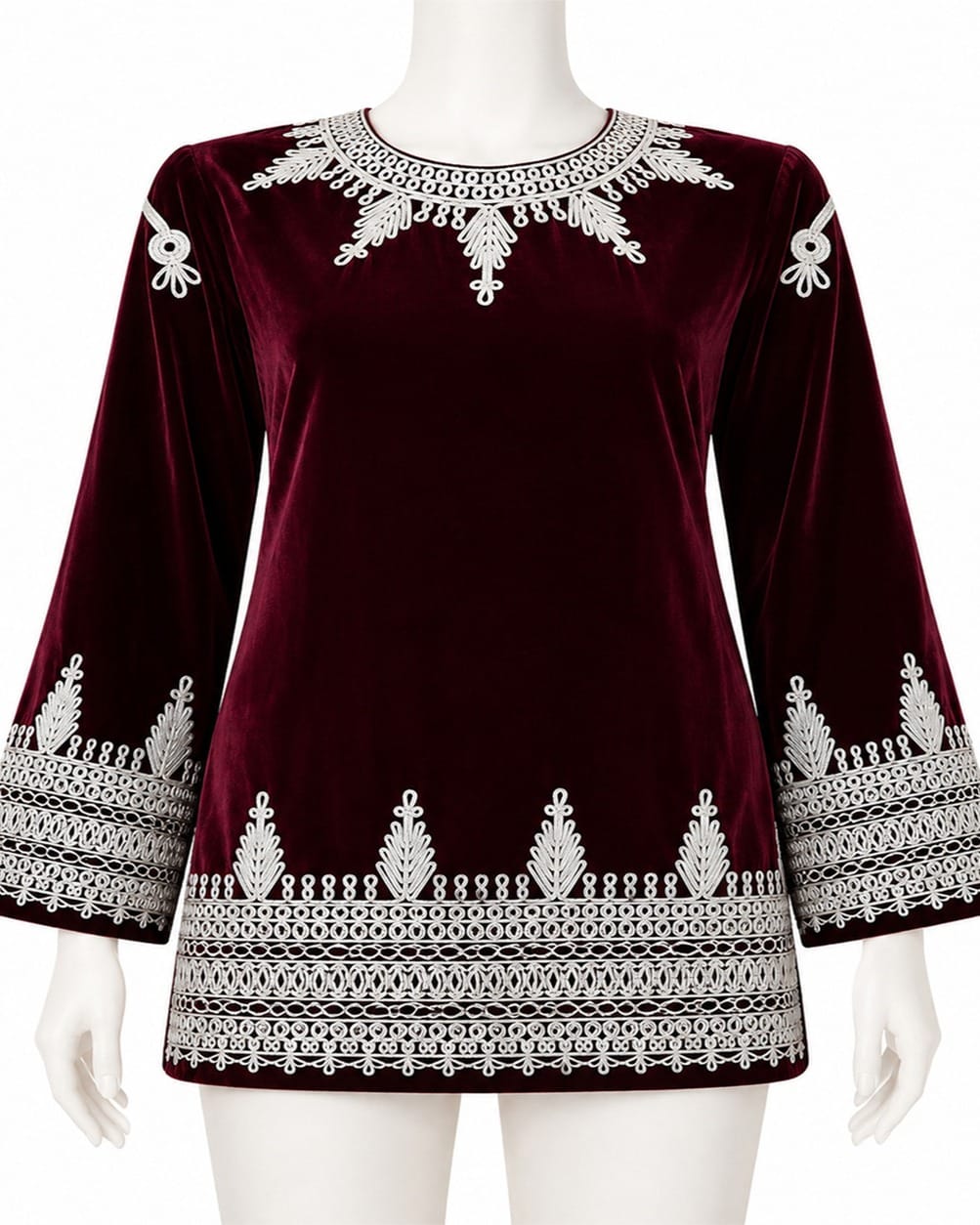 Handmade Afghan Velvet Dress Full Set 5