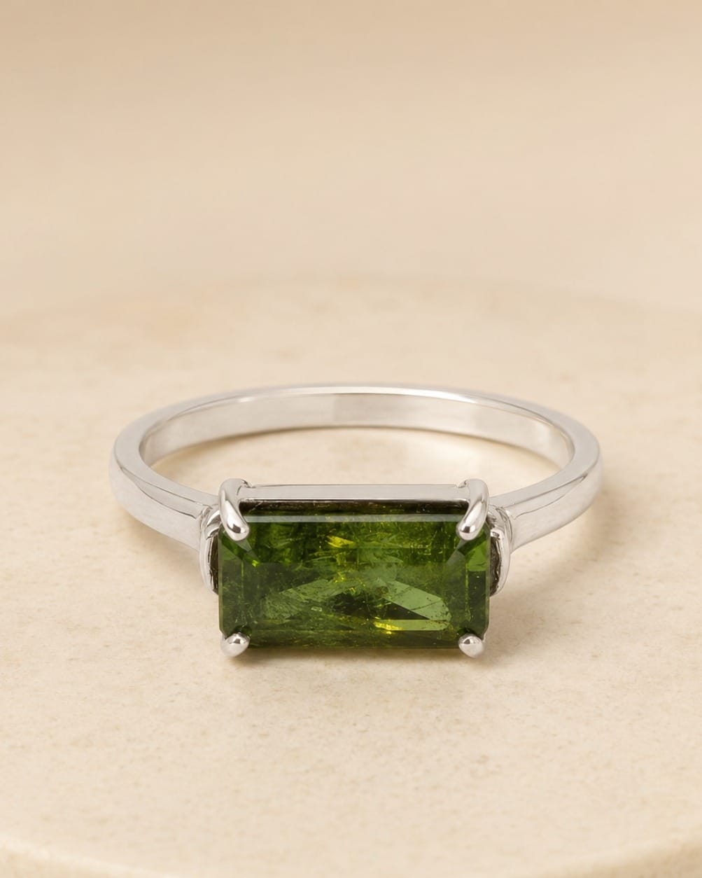 Green Beryl Silver Ring 2