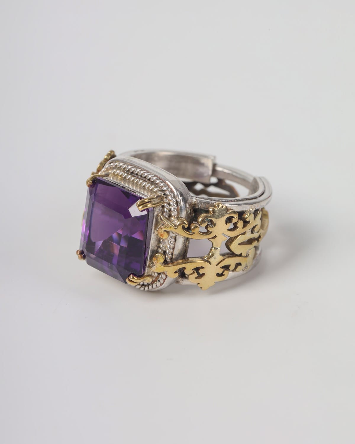 Natural Amethyst Men's Ring 2