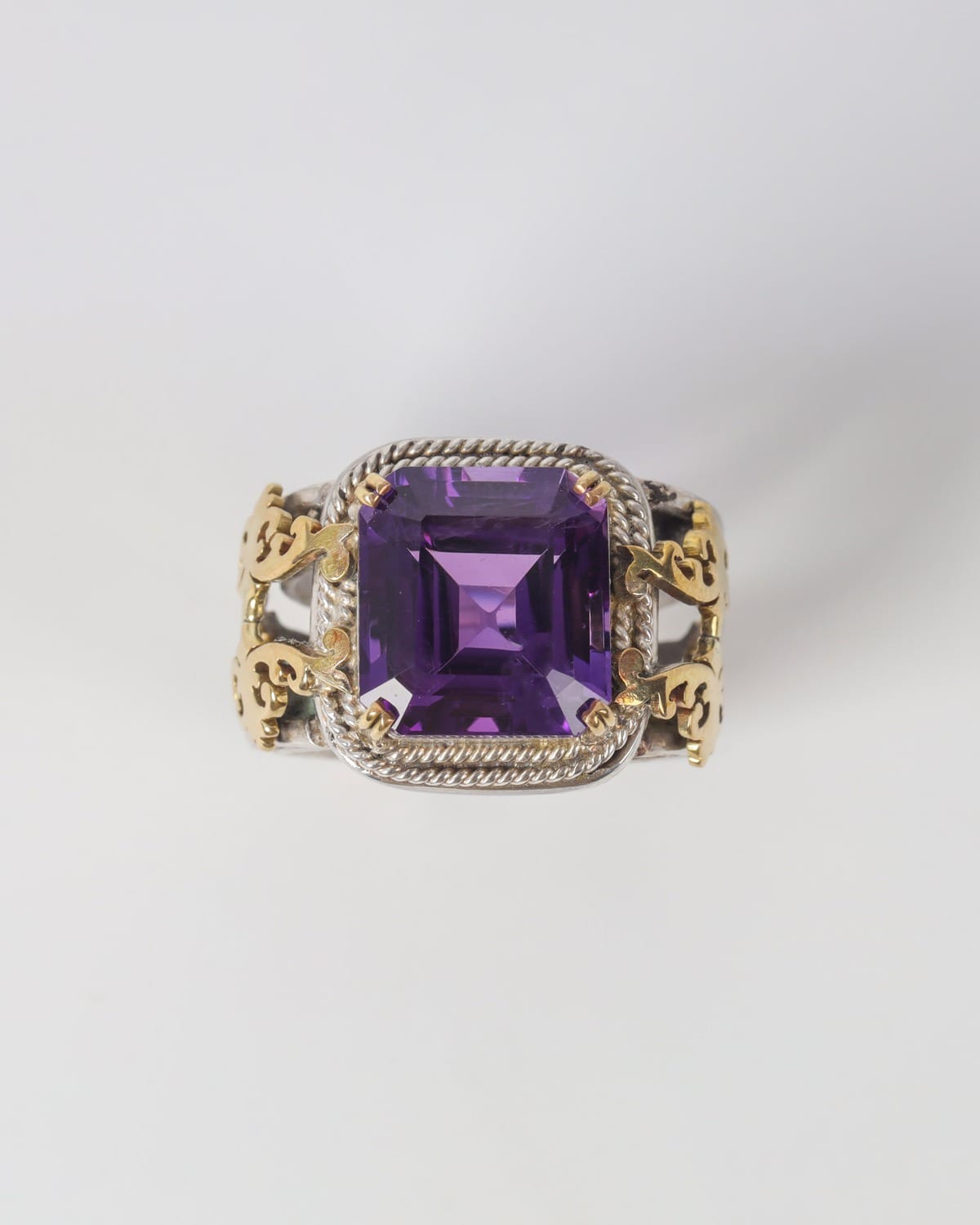 Natural Amethyst Men's Ring 5