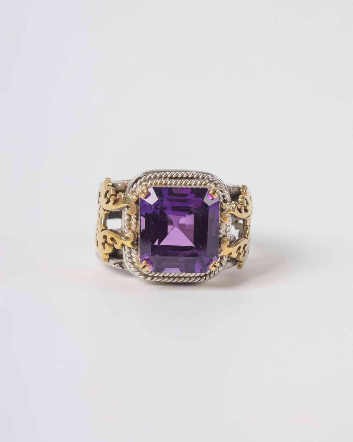 Natural Amethyst Men's Ring 7