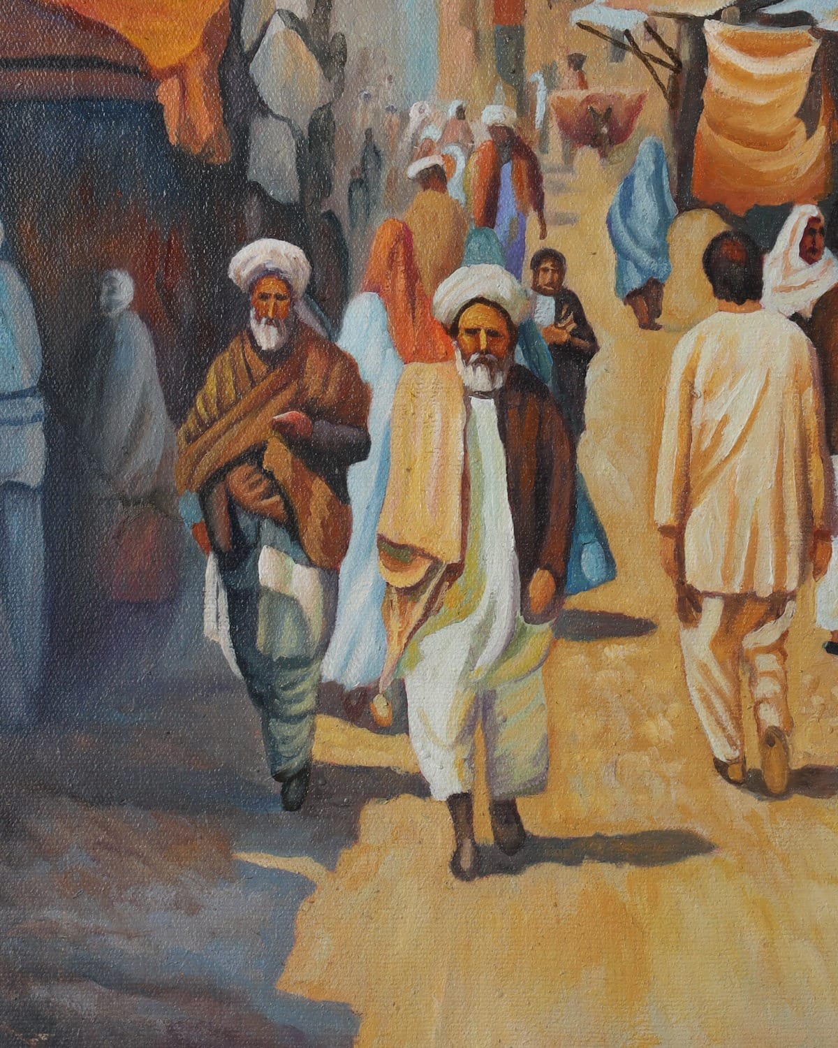 Old Kabul Bazaar Oil Painting on Canvas 3