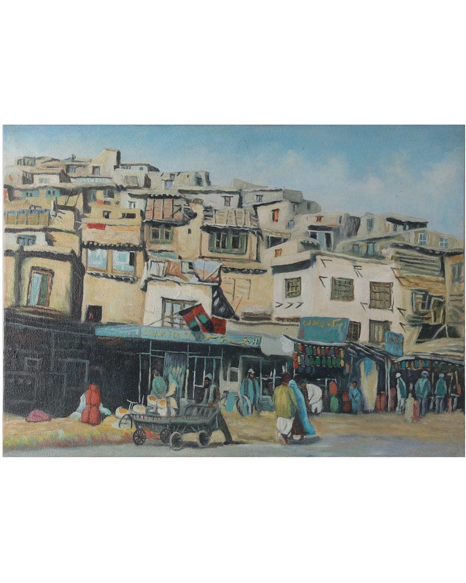 Kabul Homes Oil Painting 2