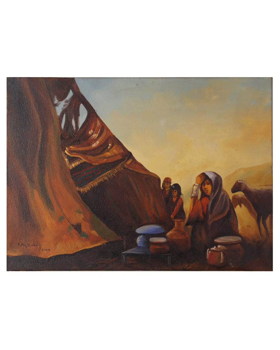 Nomadic Camp Oil Painting 2
