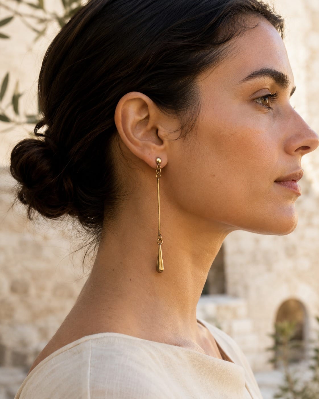 Brass Water Drop Earrings 2