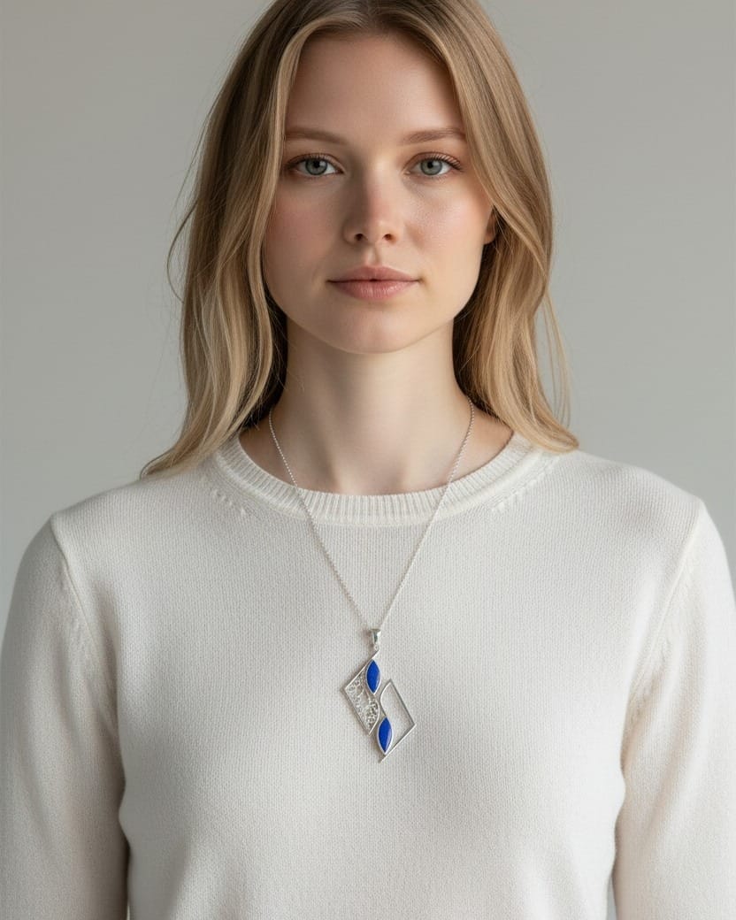 Women Lapis Necklace 5