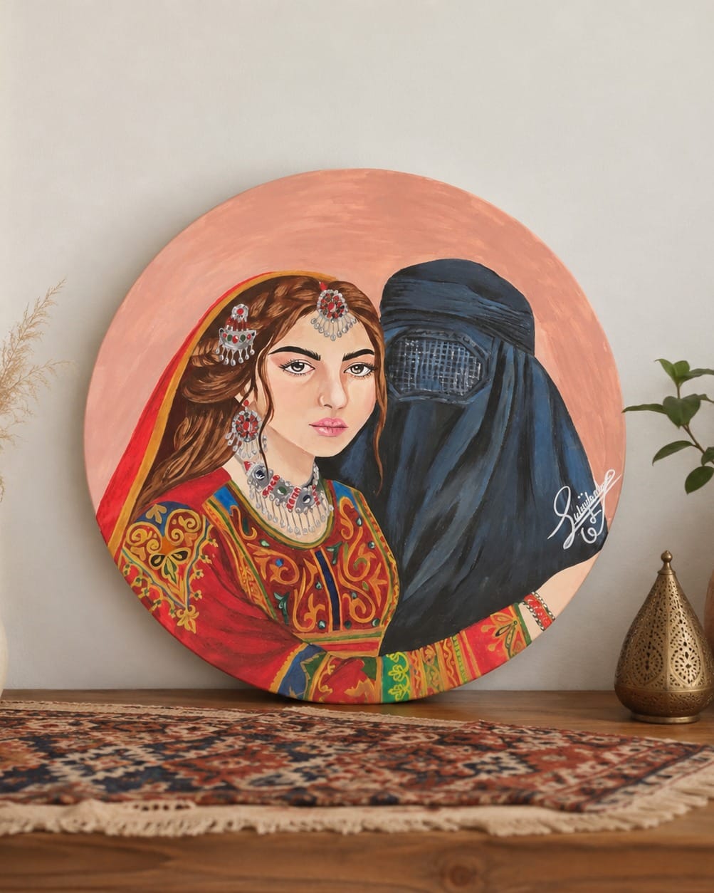 Afghan Women painting wall art 2