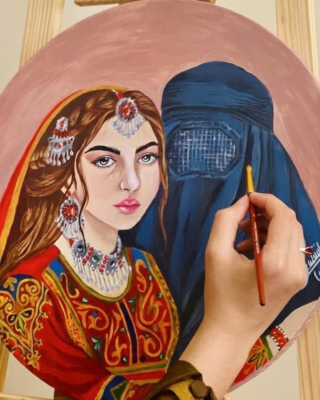 Afghan Women painting wall art 3