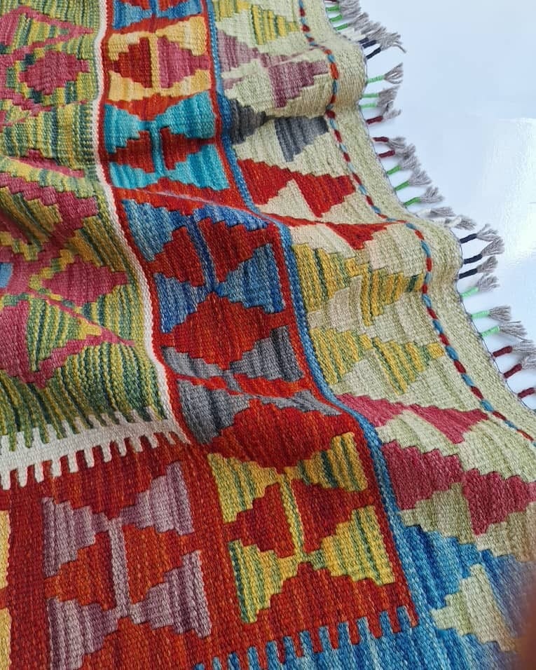 Colorful Wool Kilim Handwoven 3
