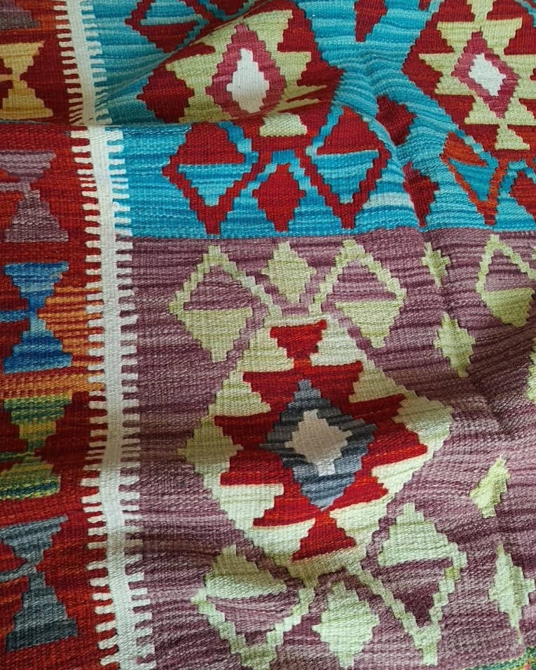 Colorful Wool Kilim Handwoven 6