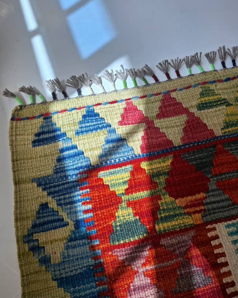 Colorful Wool Kilim Handwoven 7