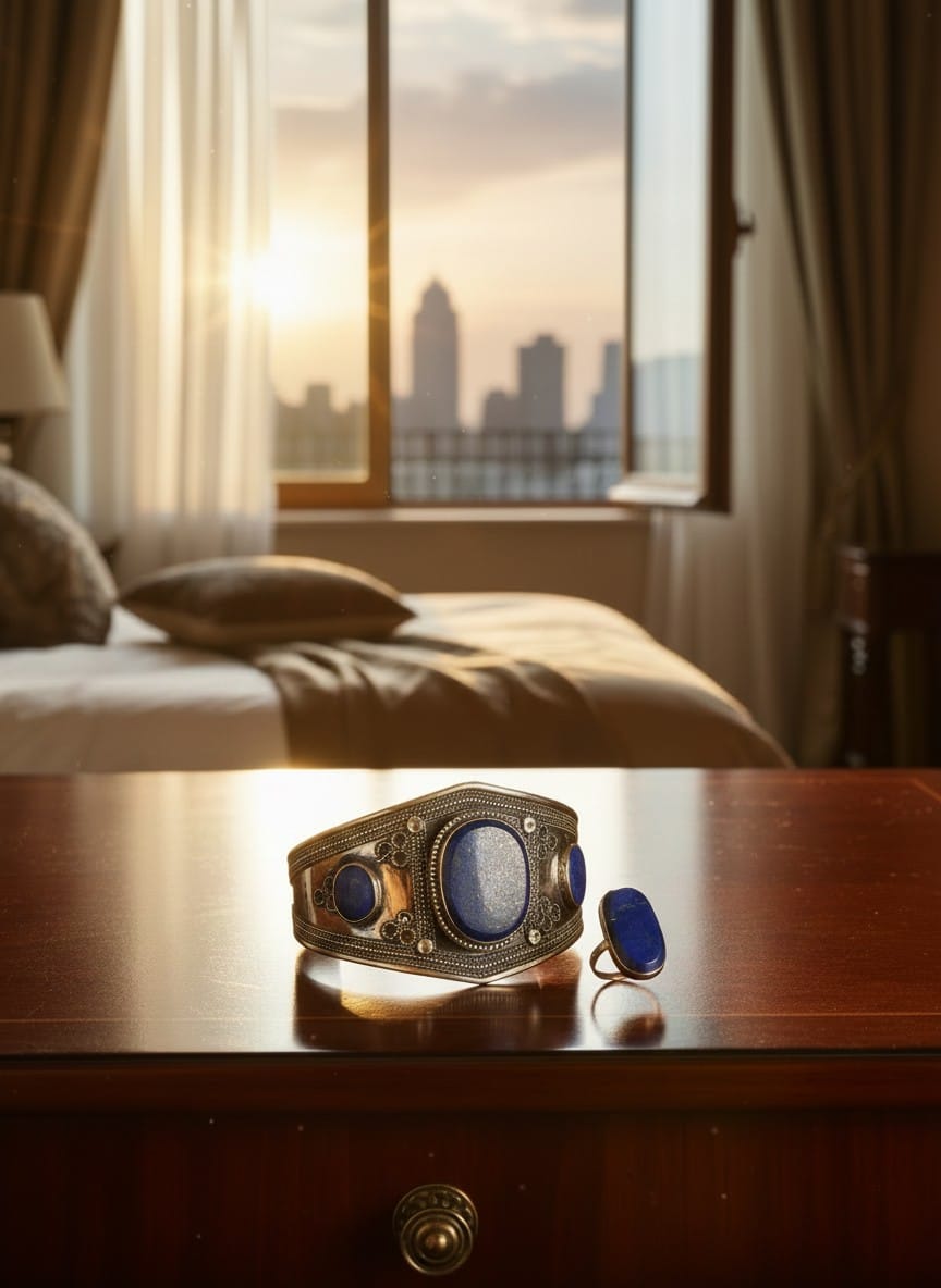Lapis Lazuli Bracelet and Ring Set 2