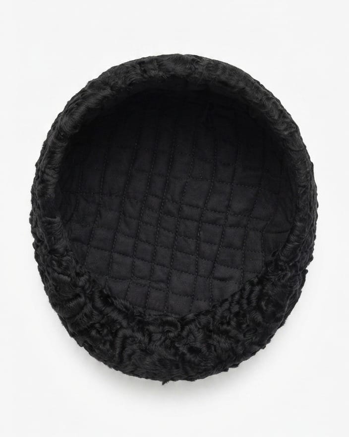 Handmade Karakul Fur Flat Cap 1