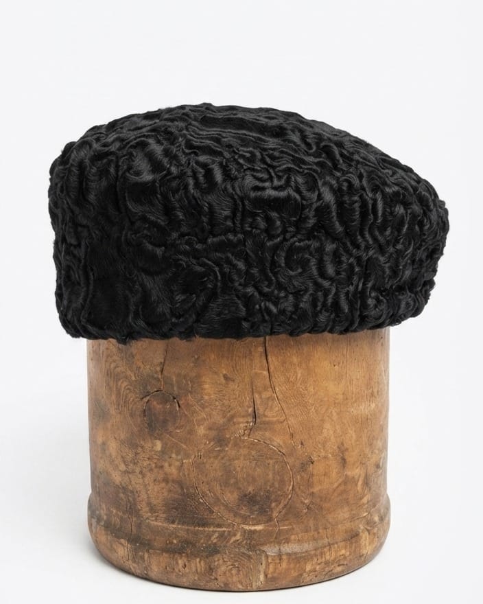 Handmade Karakul Fur Flat Cap 3