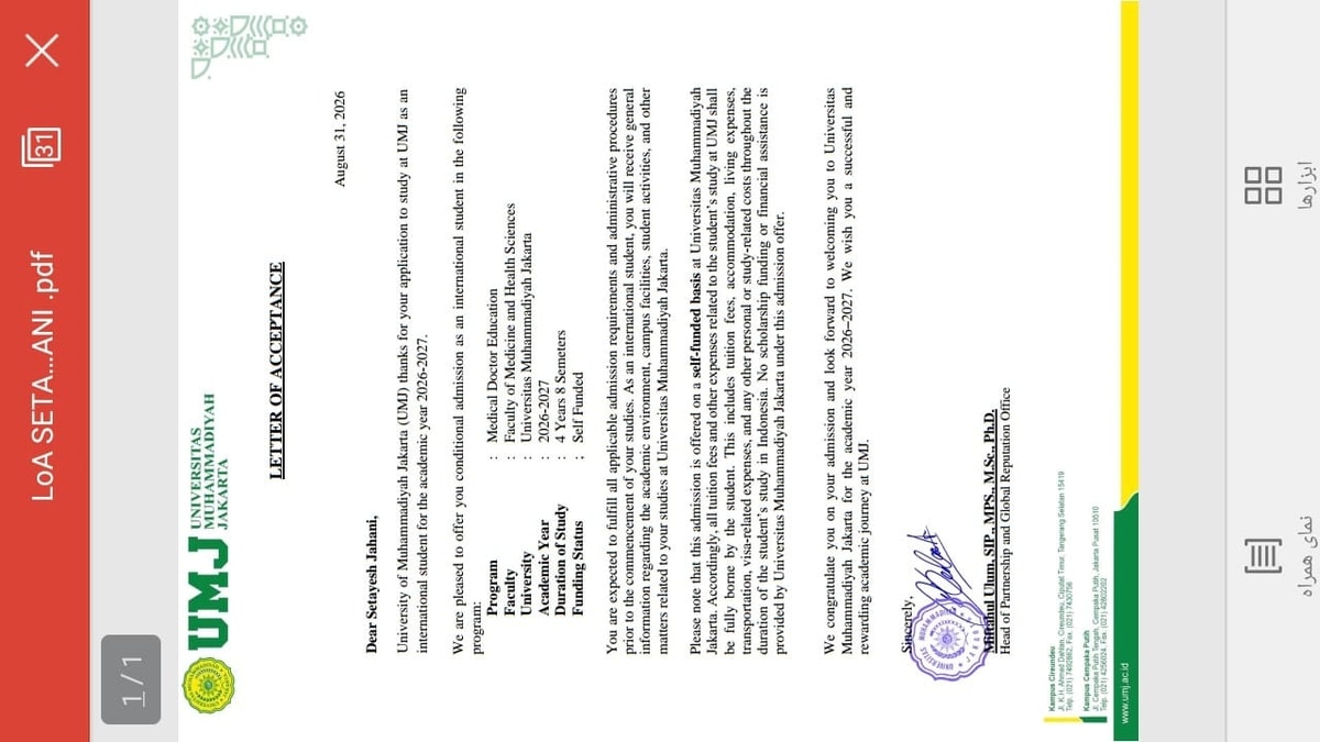 Help Me Become a Doctor and Continue My Studies in Indonesia 1