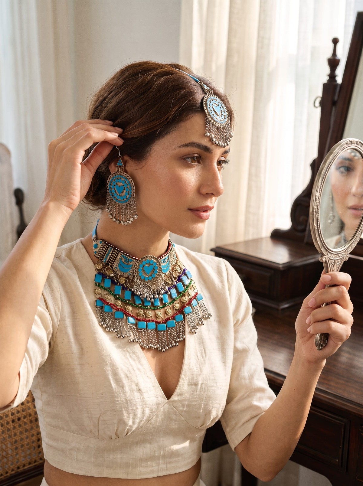 Turquoise  full jewellery set 6