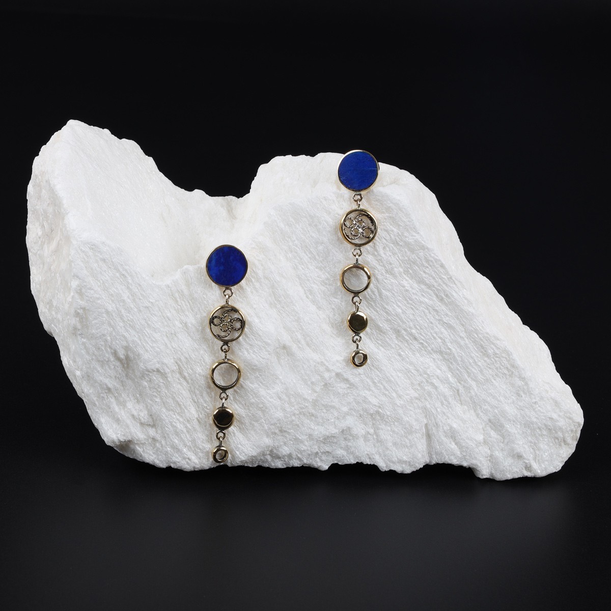 Earrings, Lapis stone, Lajaward afghani 2