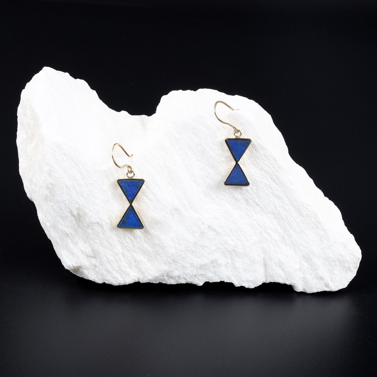 Earrings, Lapis stone, Lajaward afghani 3