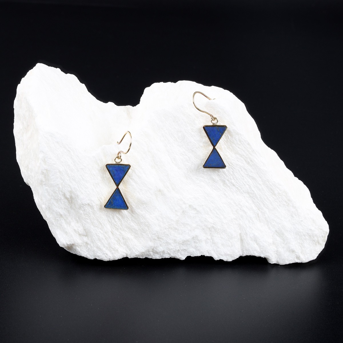 Earrings, Lapis stone, Lajaward afghani 2