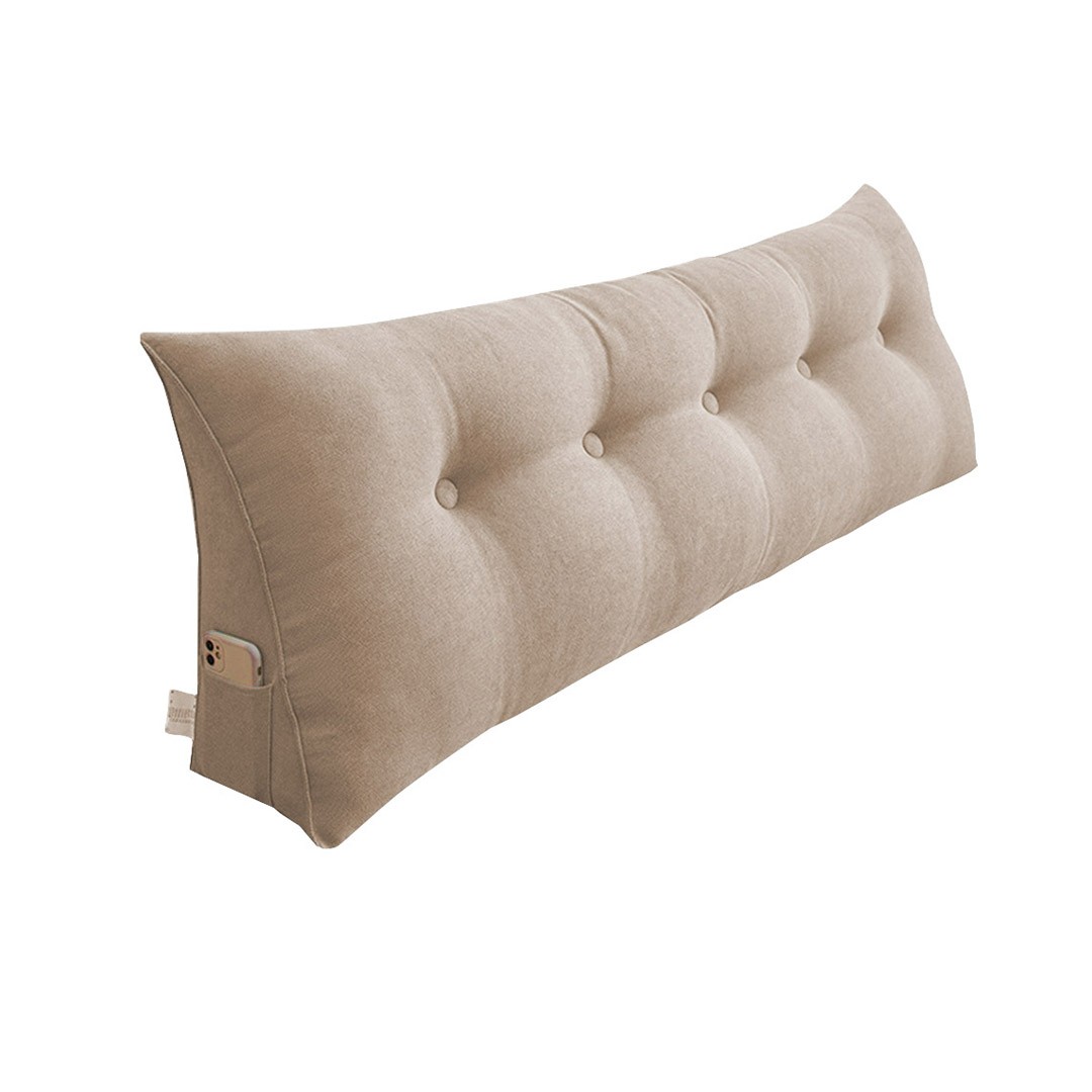 SOGA 120cm Beige Wedge Bed Cushion 1