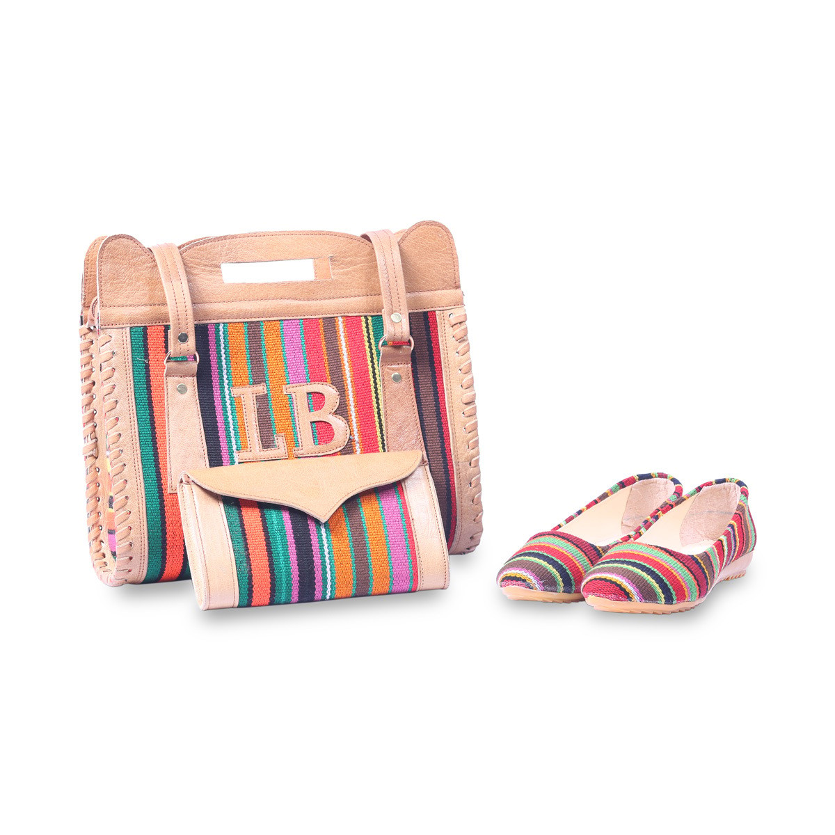 Leather Complete Matching Set | Shoulder Bag, Hand Bag & Shoes 1