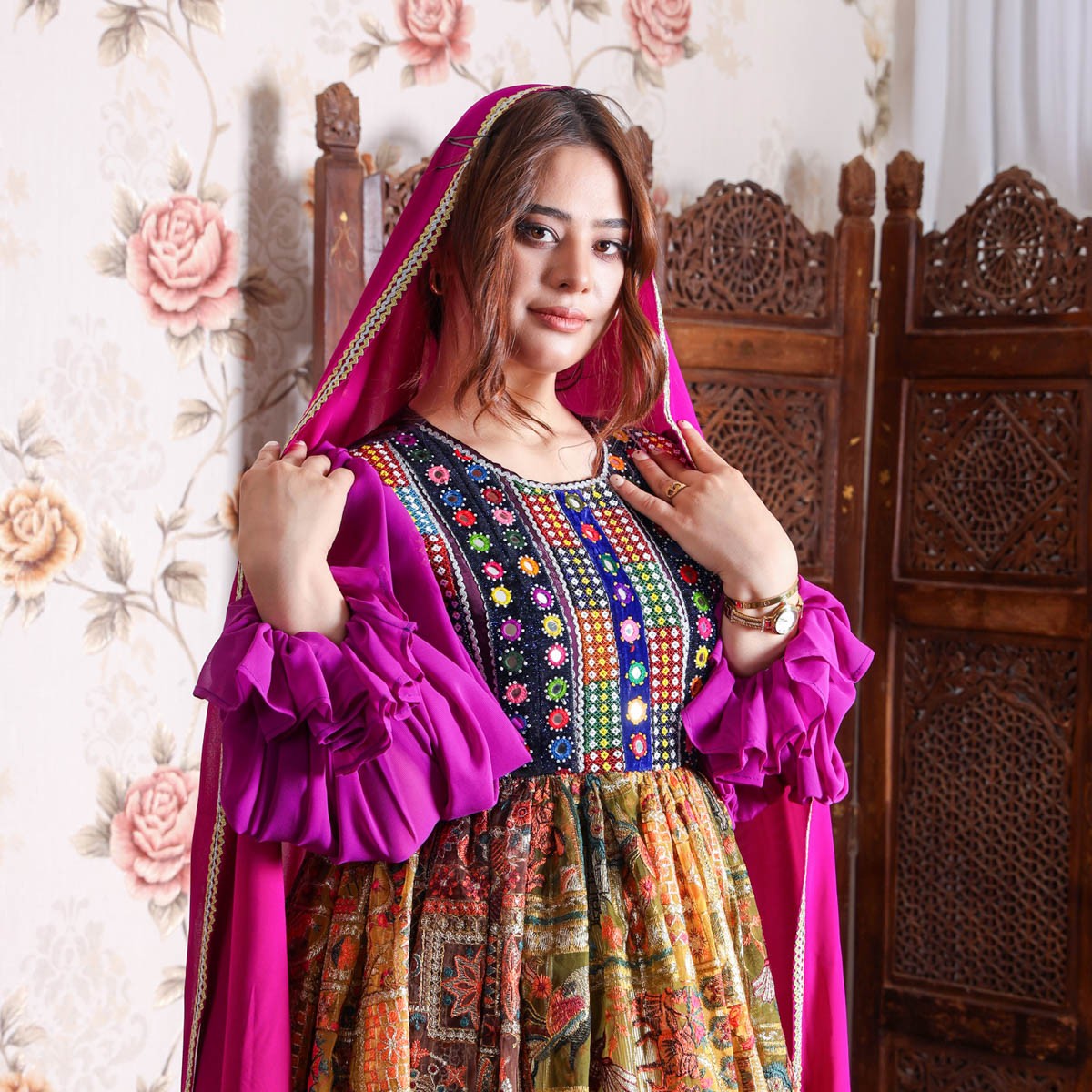 purple afghan dress Afghan Purple Traditional Dress