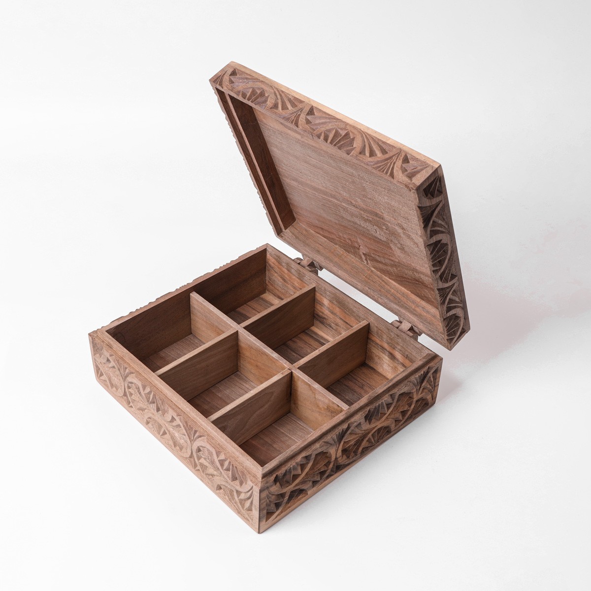 Tea box | walnut wood handcrafted 5