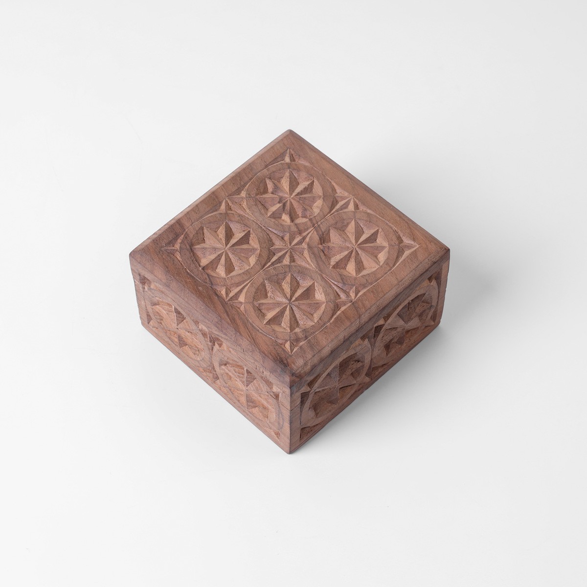 Jewelry Box With Fine Carvings | walnut Wood Jewelry Box 2