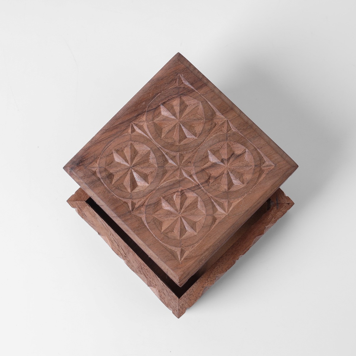Jewelry Box With Fine Carvings | walnut Wood Jewelry Box 4