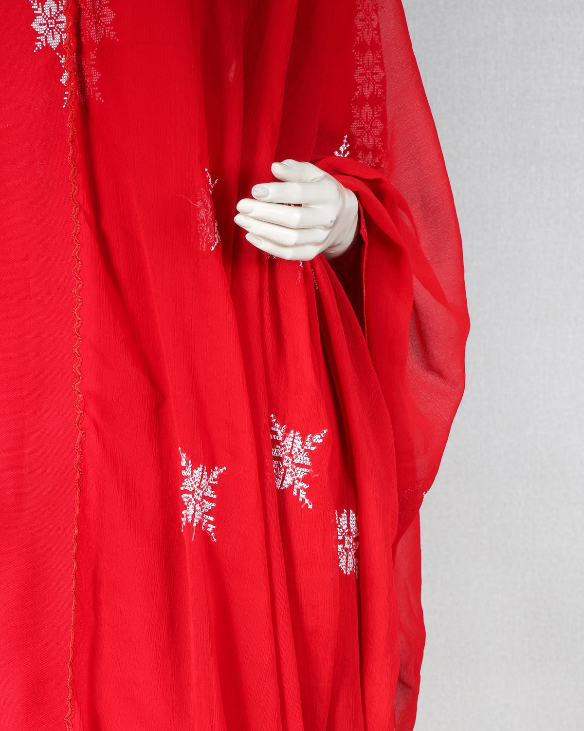 Hazargi hand embriodery red color dress 3