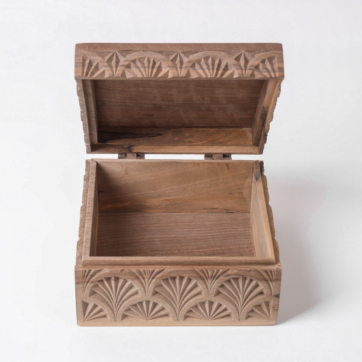 Jewelry Box With Fine Carvings | walnut Wood Jewelry Box 10