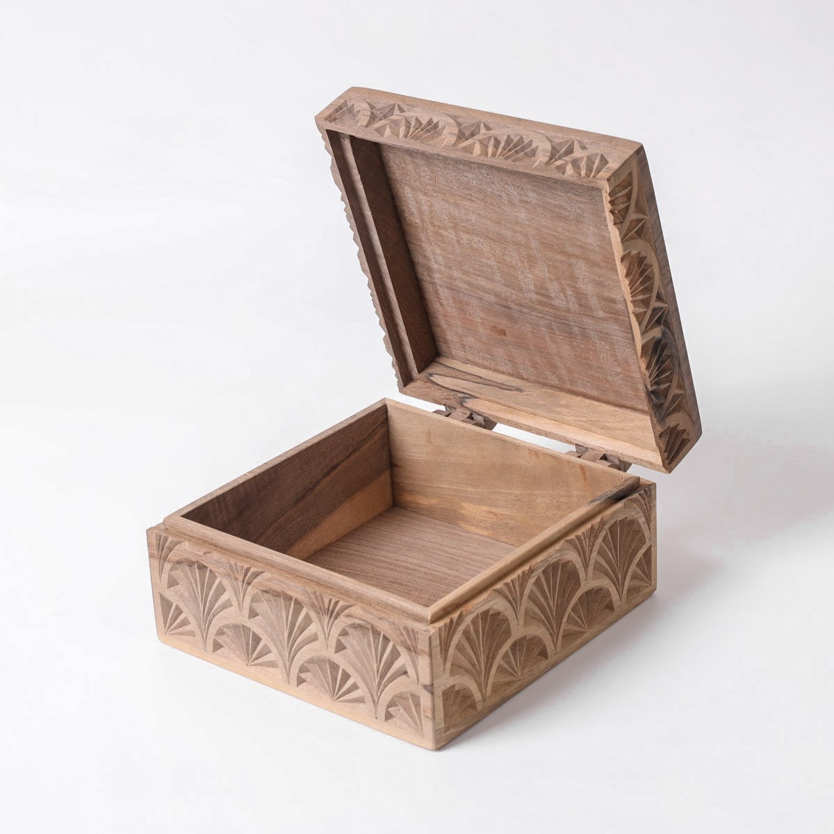 Jewelry Box With Fine Carvings | walnut Wood Jewelry Box 4