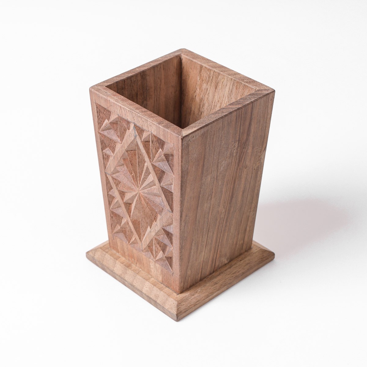 Wooden Pen Holder |walnut wood|Handcrafted Pen Stand 2