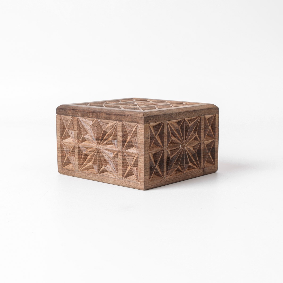 Jewelry Box With Fine Carvings | walnut Wood Jewelry Box 2