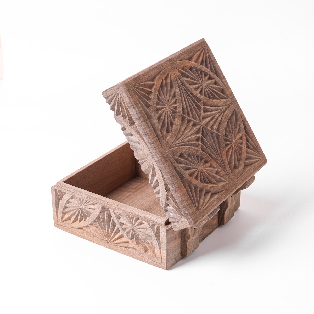 Jewelry Box With Fine Carvings | walnut Wood Jewelry Box 3