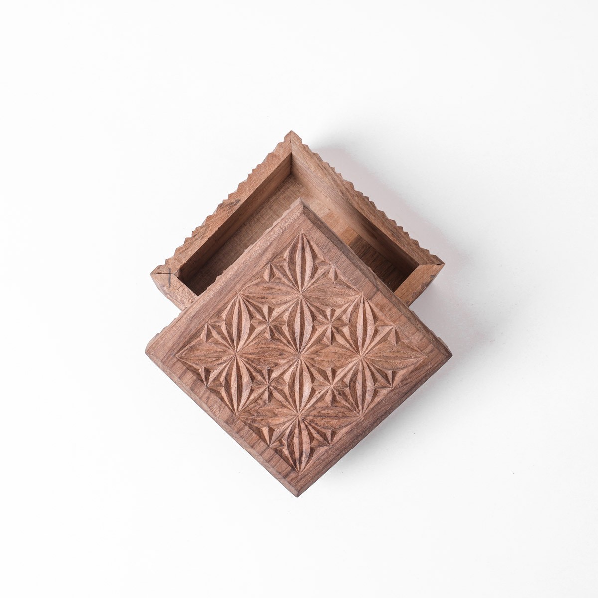 Jewelry Box With Fine Carvings | walnut Wood Jewelry Box 3