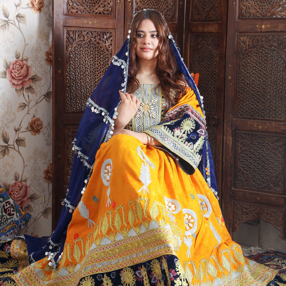 Yellow Color Afghani Dress 1