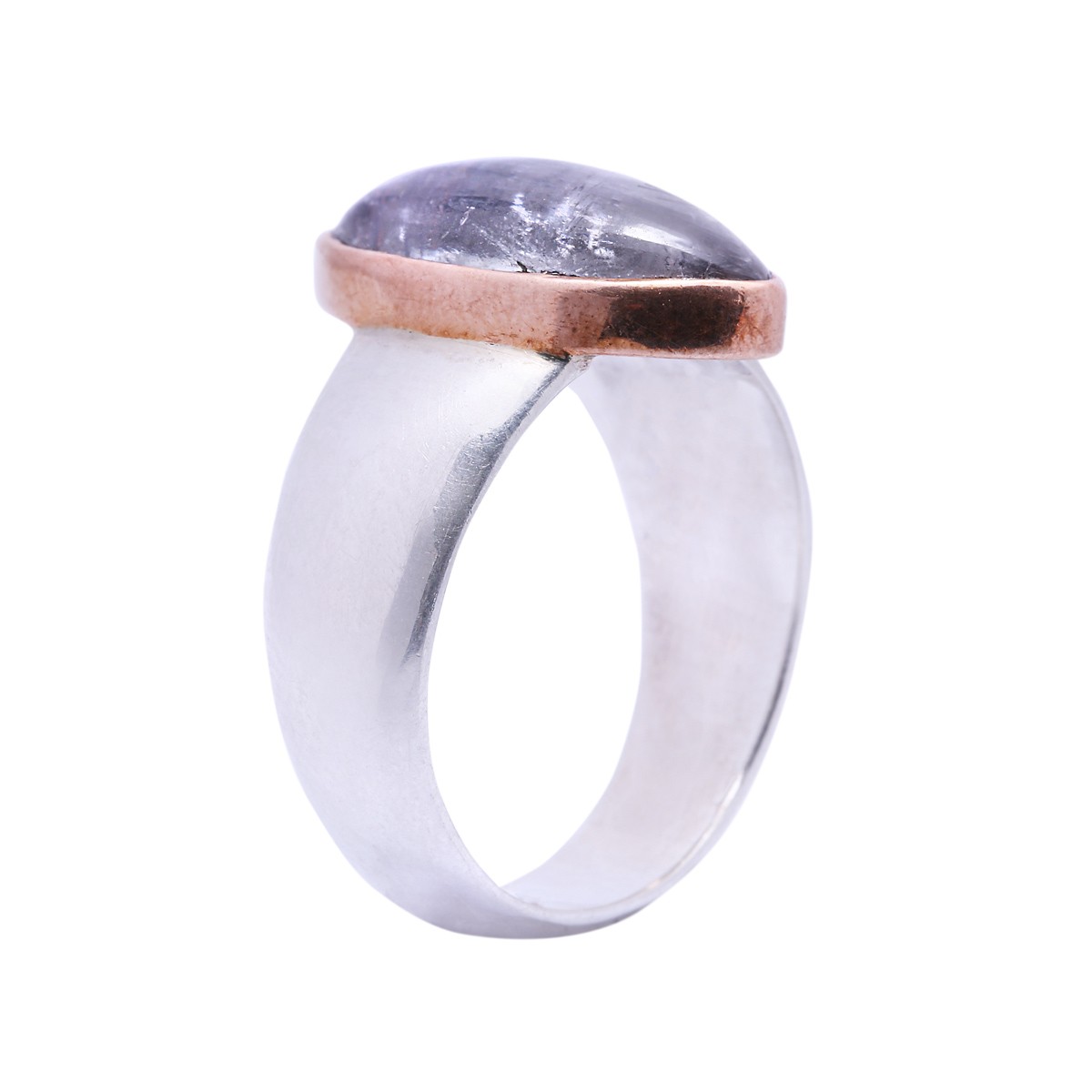 Hairy Quartz Ring | Marquise Silver Ring 1