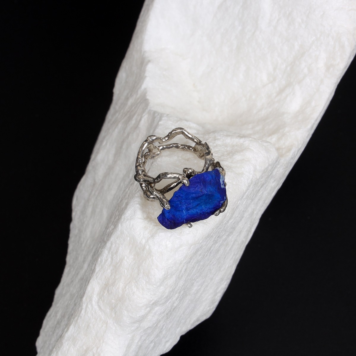 Lapis Lazuli Stone Classic Ring | 999 Silver Vintage Ring 1