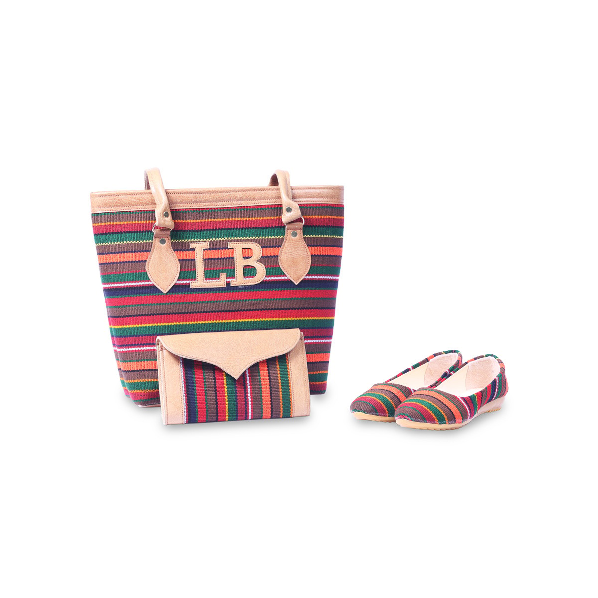 Leather Complete Matching Set | Shoulder Bag, Purse & Shoes 1